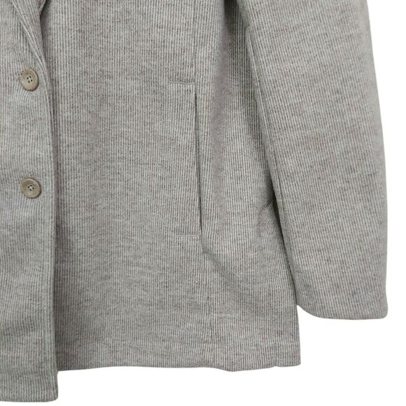 Anthropologie Pilcro Blazer Jacket Womens Large Brown Button Pinstripe Academy - Picture 4 of 13